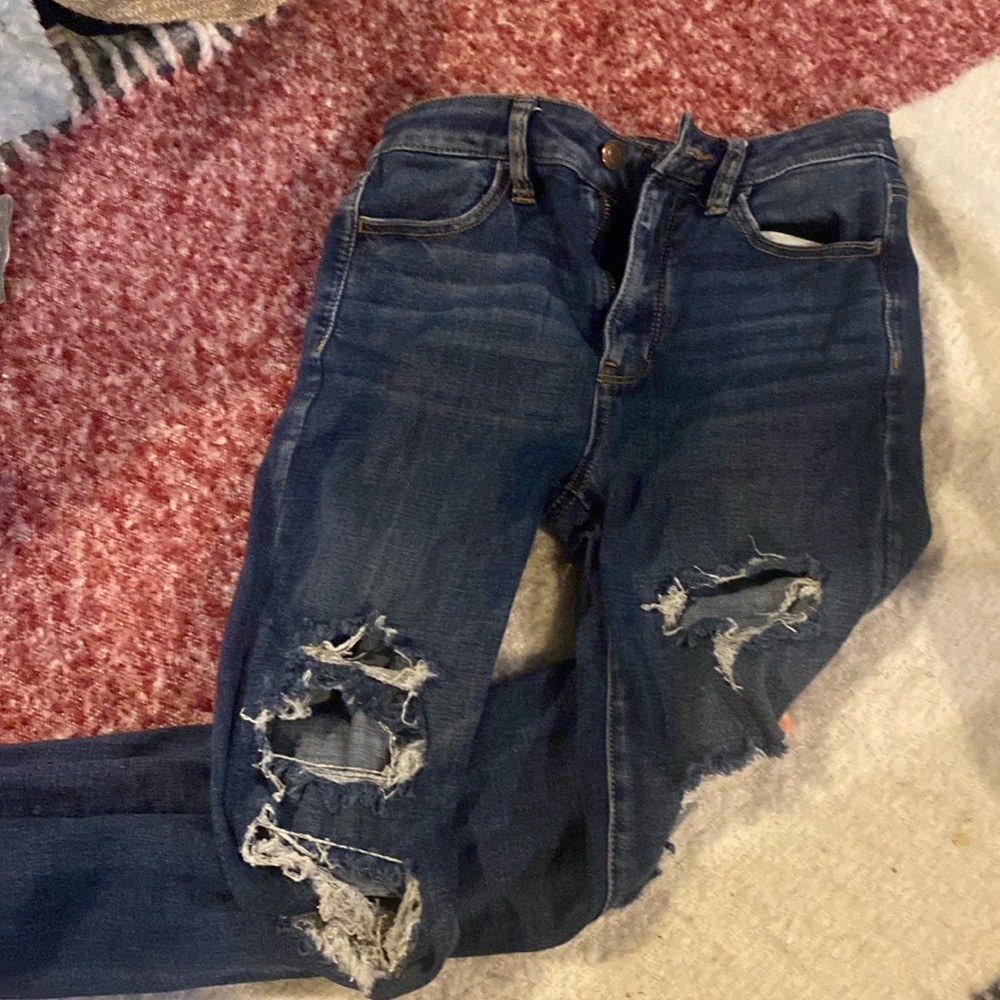 American eagle distressed jeggings